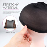 Darrahopens Health & Beauty > Hair Care > Hair Styling Products 6-Pack Wig Caps - Black Elastic Wig Caps - Suitable for women, girls and children.