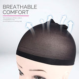 Darrahopens Health & Beauty > Hair Care > Hair Styling Products 6-Pack Wig Caps - Black Elastic Wig Caps - Suitable for women, girls and children.
