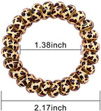 Darrahopens Health & Beauty > Hair Care > Hair Styling Products 9-pack hair ties - Braided hair ties - Curly hair ties - Hair ties that can be worn as bracelets - Very elastic - Lightweight - Leopard print hair ties for phone cords