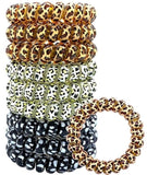 Darrahopens Health & Beauty > Hair Care > Hair Styling Products 9-pack hair ties - Braided hair ties - Curly hair ties - Hair ties that can be worn as bracelets - Very elastic - Lightweight - Leopard print hair ties for phone cords