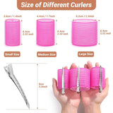 Darrahopens Health & Beauty > Hair Care > Hair Styling Products Blue 50-Piece Professional Hair Roller Set - Multi-Size Self-Grip Velcro Rollers with Clips and Tail Comb - Complete Heatless Styling Kit for Voluminous Curls and Air Bangs