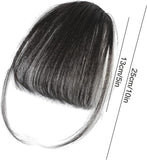 Darrahopens Health & Beauty > Hair Care > Hair Styling Products Clip-In Bangs Real Human Hair Natural Black Clip-On Fringe Hair Extensions for Women Girls