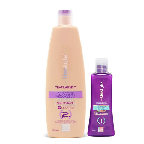 Darrahopens Health & Beauty > Hair Care > Hair Styling Products L'mar Lisstyle Alisador Pro-Repair 2-Step Keratin Hair Straightening Treatment Kit