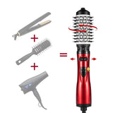 Darrahopens Health & Beauty > Hair Care > Hair Styling Tools 2-in-1 Blue Automatic Rotating Hot Air Styler(38/50mm Curling Barrel) - Multifunctional Hair Dryer Brush, Straightener & Curler with 3 Heat Settings and 360° Bi-directional Rotation