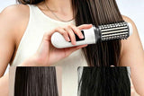 Darrahopens Health & Beauty > Hair Care > Hair Styling Tools 2 in 1 Cordless Hair Straightener Brush Curling Iron with LCD Display-White