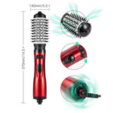 Darrahopens Health & Beauty > Hair Care > Hair Styling Tools 2-in-1 Grey Automatic Rotating Hot Air Styler(38/50mm Curling Barrel) - Multifunctional Hair Dryer Brush, Straightener & Curler with 3 Heat Settings and 360° Bi-directional Rotation