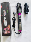 Darrahopens Health & Beauty > Hair Care > Hair Styling Tools 2-in-1 Grey-Purple Automatic Rotating Hot Air Styler(38/50mm Curling Barrel) - Multifunctional Hair Dryer Brush, Straightener & Curler with 3 Heat Settings and 360° Bi-directional Rotation