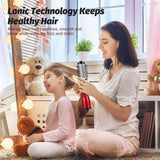 Darrahopens Health & Beauty > Hair Care > Hair Styling Tools 2-in-1 Grey-Purple Automatic Rotating Hot Air Styler(38/50mm Curling Barrel) - Multifunctional Hair Dryer Brush, Straightener & Curler with 3 Heat Settings and 360° Bi-directional Rotation