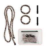 Darrahopens Health & Beauty > Hair Care > Hair Styling Tools 2-PCS Coffee color leopard print Heatless Hair Curler Set Extra Long Overnight Soft Ribbon for Natural Big Waves Damage-Free Professional Home Styling Solution for Local Women