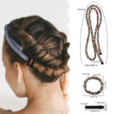 Darrahopens Health & Beauty > Hair Care > Hair Styling Tools 2-PCS Coffee color leopard print Heatless Hair Curler Set Extra Long Overnight Soft Ribbon for Natural Big Waves Damage-Free Professional Home Styling Solution for Local Women