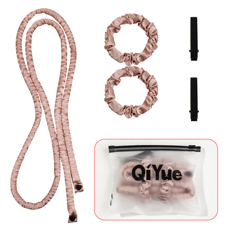Darrahopens Health & Beauty > Hair Care > Hair Styling Tools 2-PCS Puff pastry Heatless Hair Curler Set Extra Long Overnight Soft Ribbon for Natural Big Waves Damage-Free Professional Home Styling Solution for Local Women