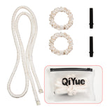 Darrahopens Health & Beauty > Hair Care > Hair Styling Tools 2-PCS White Heatless Hair Curler Set Extra Long Overnight Soft Ribbon for Natural Big Waves Damage-Free Professional Home Styling Solution for Local Women