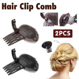 Darrahopens Health & Beauty > Hair Care > Hair Styling Tools 2Pcs Diy Invisible Hair Volume Increase Fluffy Puff Sponge Pad Clip Comb Girls