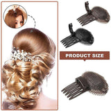 Darrahopens Health & Beauty > Hair Care > Hair Styling Tools 2Pcs Diy Invisible Hair Volume Increase Fluffy Puff Sponge Pad Clip Comb Girls