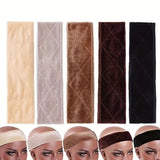 Darrahopens Health & Beauty > Hair Care > Hair Styling Tools 3-Pack Coffee Velvet Wig Headband – Soft, Stretchy & Secure Lace Wig Band for Seamless Hairpiece Fit