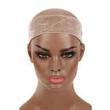 Darrahopens Health & Beauty > Hair Care > Hair Styling Tools 3-Pack Khaki Velvet Wig Headband – Soft, Stretchy & Secure Lace Wig Band for Seamless Hairpiece Fit