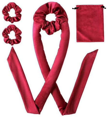 Darrahopens Health & Beauty > Hair Care > Hair Styling Tools 3-Piece Hair Rollers - Curling Iron for Women - Includes Storage Bag - Creates Long-Lasting Curls Without Heat (Red)