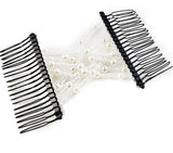 Darrahopens Health & Beauty > Hair Care > Hair Styling Tools 6-Pack Pearl Hair Combs - Elastic Magic Hairpins - Hair Clamps - Hair Clip - Black & White - For All Hair Types