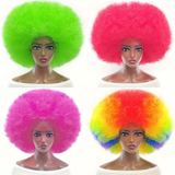 Darrahopens Health & Beauty > Hair Care > Hair Styling Tools 70s Fun Big Elastic Fluffy Afro Wig - High-quality Synthetic Short Curly Twisted Braid Wig for Cosplay and Daily Parties - Premium Fashion Wig（azure)
