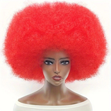 Darrahopens Health & Beauty > Hair Care > Hair Styling Tools 70s Fun Big Elastic Fluffy Afro Wig - High-quality Synthetic Short Curly Twisted Braid Wig for Cosplay and Daily Parties - Premium Fashion Wig（azure)