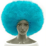 Darrahopens Health & Beauty > Hair Care > Hair Styling Tools 70s Fun Big Elastic Fluffy Afro Wig - High-quality Synthetic Short Curly Twisted Braid Wig for Cosplay and Daily Parties - Premium Fashion Wig（multicoloured)