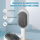 Darrahopens Health & Beauty > Hair Care > Hair Styling Tools Black and Purple 3D Airbag Massage Self Cleaning Hair Brush with Base - for Long Hair - One-Click Easy Hair Removal - Scalp Soothing Detangler for Professional Home Hair Care