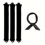 Darrahopens Health & Beauty > Hair Care > Hair Styling Tools Black Heatless Hair Curler 2 Pack with Satin Scarf and Soft Sponge Rollers for Overnight Big Waves Damage-Free Styling Solution for Local Professionals