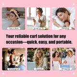 Darrahopens Health & Beauty > Hair Care > Hair Styling Tools Black Heatless Hair Curler Set with Bowtie Ribbon for Natural Big Waves Damage-Free Overnight Hair Styling Essential for Your Local Modern Lifestyle