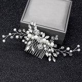 Darrahopens Health & Beauty > Hair Care > Hair Styling Tools Bridal Headpieces Crystal Wedding Accessories White Jewelry Hair Comb Party Au