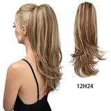 Darrahopens Health & Beauty > Hair Care > Hair Styling Tools Clip-on Ponytail Hairpiece — Dual-use design, rotate 180° to switch between styles. Made of synthetic fiber, it's easy and quick to wear. Special craftsmanship ensures a natural, realistic look once put on.(jet black)