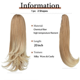 Darrahopens Health & Beauty > Hair Care > Hair Styling Tools Clip-on Ponytail Hairpiece — Dual-use design, rotate 180° to switch between styles. Made of synthetic fiber, it's easy and quick to wear. Special craftsmanship ensures a natural, realistic look once put on.(BLACK BROWN)