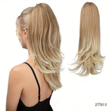 Darrahopens Health & Beauty > Hair Care > Hair Styling Tools Clip-on Ponytail Hairpiece — Dual-use design, rotate 180° to switch between styles. Made of synthetic fiber, it's easy and quick to wear. Special craftsmanship ensures a natural, realistic look once put on.(BLACK BROWN)