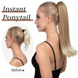 Darrahopens Health & Beauty > Hair Care > Hair Styling Tools Clip-on Ponytail Hairpiece — Dual-use design, rotate 180° to switch between styles. Made of synthetic fiber, it's easy and quick to wear. Special craftsmanship ensures a natural, realistic look once put on.(BLACK BROWN)