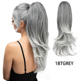 Darrahopens Health & Beauty > Hair Care > Hair Styling Tools Clip-on Ponytail Hairpiece — Dual-use design, rotate 180° to switch between styles. Made of synthetic fiber, it's easy and quick to wear. Special craftsmanship ensures a natural, realistic look once put on.(BLACK BROWN)