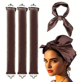 Darrahopens Health & Beauty > Hair Care > Hair Styling Tools Coffee color Heatless Hair Curler 2 Pack with Satin Scarf and Soft Sponge Rollers for Overnight Big Waves Damage-Free Styling Solution for Local Professionals