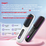 Darrahopens Health & Beauty > Hair Care > Hair Styling Tools Cordless Hair Straightener Brush: Dual 2000mAh batteries for long-lasting power, fast heating, creates smooth styles anytime, anywhere.(Black)