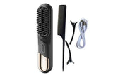 Darrahopens Health & Beauty > Hair Care > Hair Styling Tools Cordless Hair Straightener Brush Mini Hot Comb for Women Anti-Scald Protection -Black