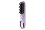 Darrahopens Health & Beauty > Hair Care > Hair Styling Tools Cordless Hair Straightener Brush Mini Hot Comb for Women Anti-Scald Protection -Purple