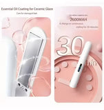 Darrahopens Health & Beauty > Hair Care > Hair Styling Tools Cordless Mini Hair Straightener & Curler 2-in-1 - Portable USB Rechargeable Ceramic Flat Iron with 3 Temperature Settings - Compact Travel Styler for Bangs & Touch Ups - Pink
