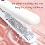 Darrahopens Health & Beauty > Hair Care > Hair Styling Tools Cordless Mini Hair Straightener & Curler 2-in-1 - Portable USB Rechargeable Ceramic Flat Iron with 3 Temperature Settings - Compact Travel Styler for Bangs & Touch Ups - White