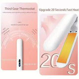 Darrahopens Health & Beauty > Hair Care > Hair Styling Tools Cordless Mini Hair Straightener & Curler 2-in-1 - Portable USB Rechargeable Ceramic Flat Iron with 3 Temperature Settings - Compact Travel Styler for Bangs & Touch Ups - White