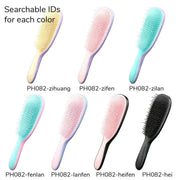 Darrahopens Health & Beauty > Hair Care > Hair Styling Tools Detachable Silicone Cushion Massage Brush, Suitable for Dry and Wet Use, Unisex, Works on All Hair Types, Volumizing and Smoothing Brush, 7 Colors Available - Purple+Yellow
