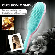 Darrahopens Health & Beauty > Hair Care > Hair Styling Tools Detachable Silicone Cushion Massage Comb, Suitable for Dry and Wet Use, Unisex, Works on All Hair Types, Volumizing and Smoothing Comb, Available in 7 Colors – Pink+blue