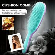 Darrahopens Health & Beauty > Hair Care > Hair Styling Tools Detachable Silicone Cushion Massage Comb, Suitable for Dry and Wet Use, Unisex, Works on All Hair Types, Volumizing and Smoothing Comb, Available in 7 Colors – Purple+Blue