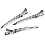 Darrahopens Health & Beauty > Hair Care > Hair Styling Tools Duckbill Hair Clips - (20 Count, Silver) - 1.25 Inch Metal and Leather Hair Clips for Thick, Color-Treated Hair