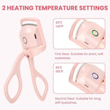 Darrahopens Health & Beauty > Hair Care > Hair Styling Tools Electric Heated Eyelash Curler for Women – USB Rechargeable Heated Lash Curler with Quick Heat-Up, Multi-Temp Settings, 24H Natural Curl, Anti-Scald Silicone, Portable Makeup Tool, Pink