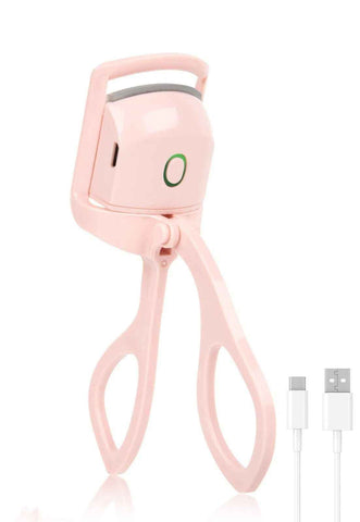 Darrahopens Health & Beauty > Hair Care > Hair Styling Tools Electric Heated Eyelash Curler for Women – USB Rechargeable Heated Lash Curler with Quick Heat-Up, Multi-Temp Settings, 24H Natural Curl, Anti-Scald Silicone, Portable Makeup Tool, Pink