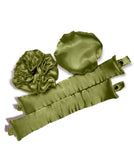 Darrahopens Health & Beauty > Hair Care > Hair Styling Tools Green Heatless Hair Curler Set with Satin Ribbon and Sleep Caps for Overnight Big Waves Easy Damage-Free Styling Solution for Local Women Professional Kit