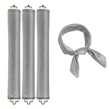Darrahopens Health & Beauty > Hair Care > Hair Styling Tools Grey Heatless Hair Curler 2 Pack with Satin Scarf and Soft Sponge Rollers for Overnight Big Waves Damage-Free Styling Solution for Local Professionals