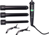 Darrahopens Health & Beauty > Hair Care > Hair Styling Tools H2D X3 Professional Hair Curling Wand Ceramic Curler Roller - Black